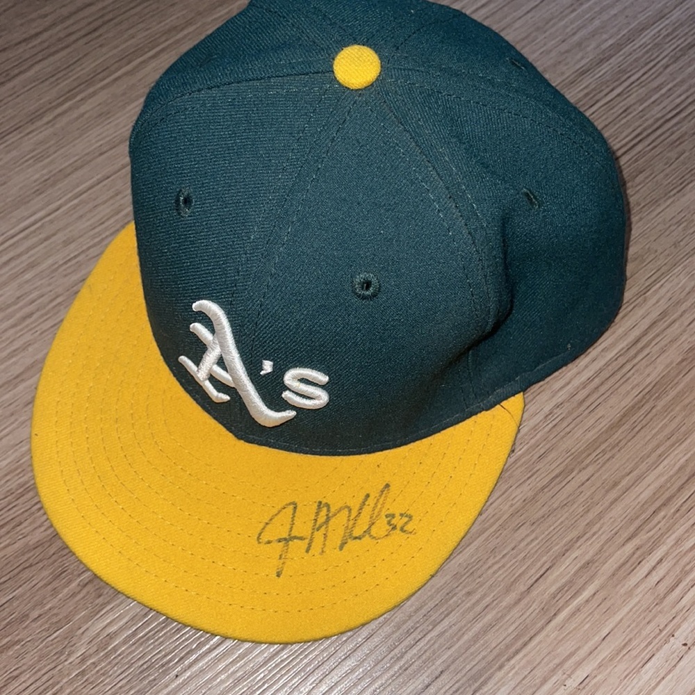 Signed A’s Hat - image 2